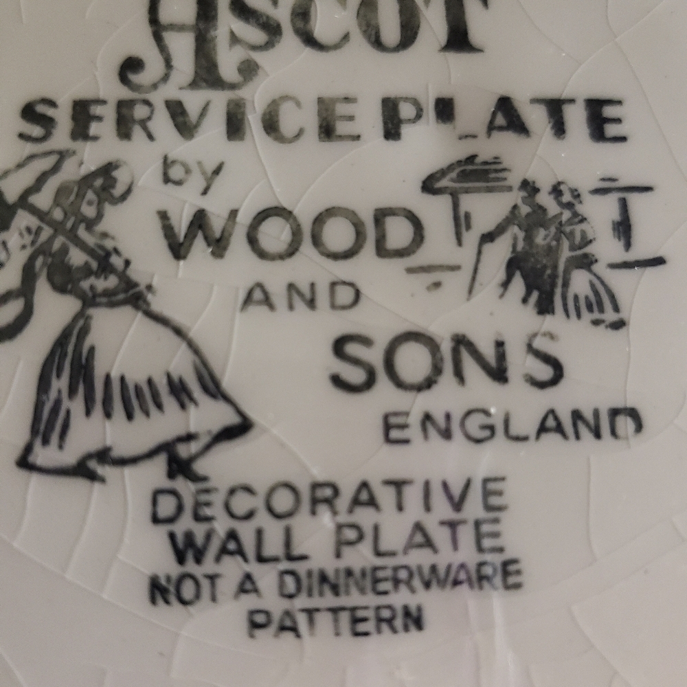 Ascot Service Plate by Wood and Sons England Alpine White Ironstone Large - Picture 5 of 16